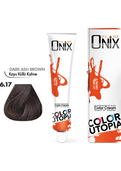 Onix Tüp Saç Boyası 60 ml Profesyonel Krem Boya – 6/77 Koyu Kumral Yoğun Kahve