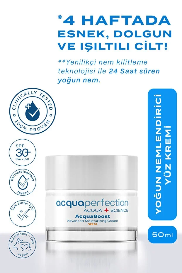 Acquaboost Spf 30 Nemlendirici Yüz Kremi 50 ml