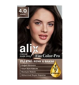 Alix Saç Boyası Set Boya 50 ml – 4.0 Kahve