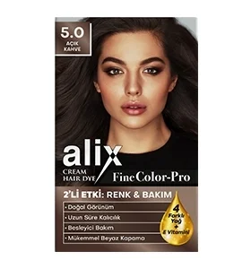 Alix Saç Boyası Set Boya 50 ml – 5.0 Açık Kahve