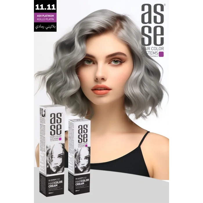 Asse Krem Tüp Boya 60 ml Profesyonel Saç Boyası – 11.11