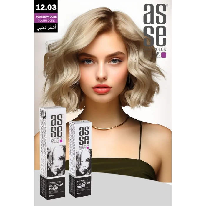 Asse Krem Tüp Boya 60 ml Profesyonel Saç Boyası – 12.03