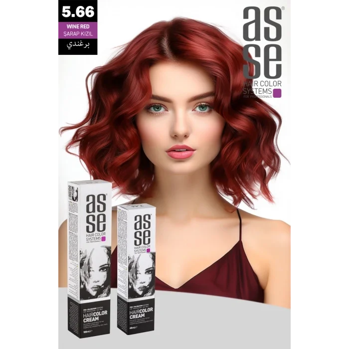 Asse Krem Tüp Boya 60 ml Profesyonel Saç Boyası – 5.66