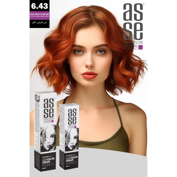Asse Krem Tüp Boya 60 ml Profesyonel Saç Boyası – 6.43