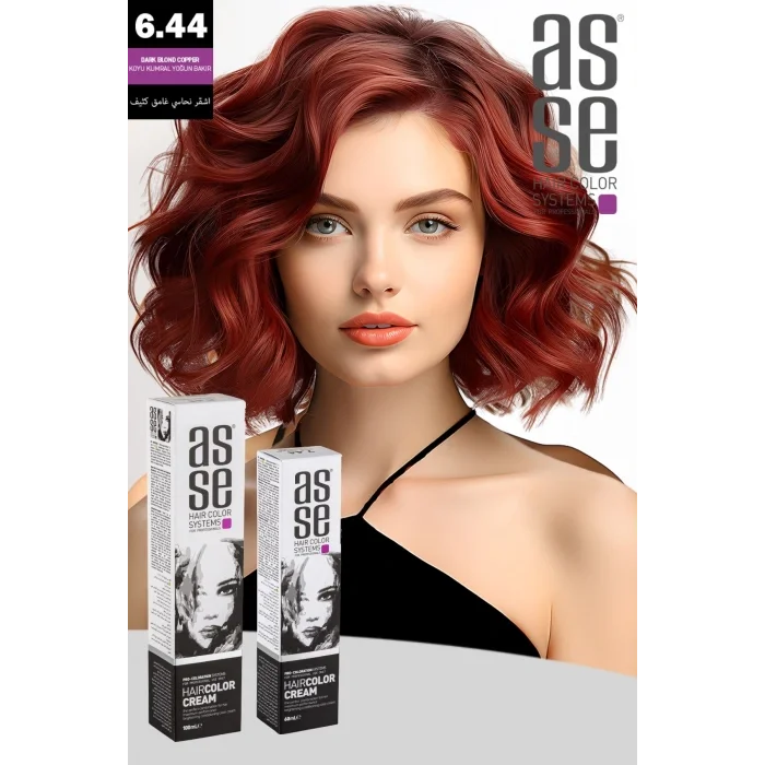 Asse Krem Tüp Boya 60 ml Profesyonel Saç Boyası – 6.44