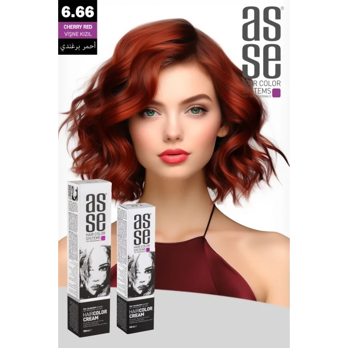 Asse Krem Tüp Boya 60 ml Profesyonel Saç Boyası – 6.66
