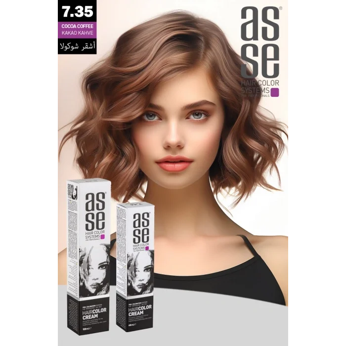 Asse Krem Tüp Boya 60 ml Profesyonel Saç Boyası – 7.35