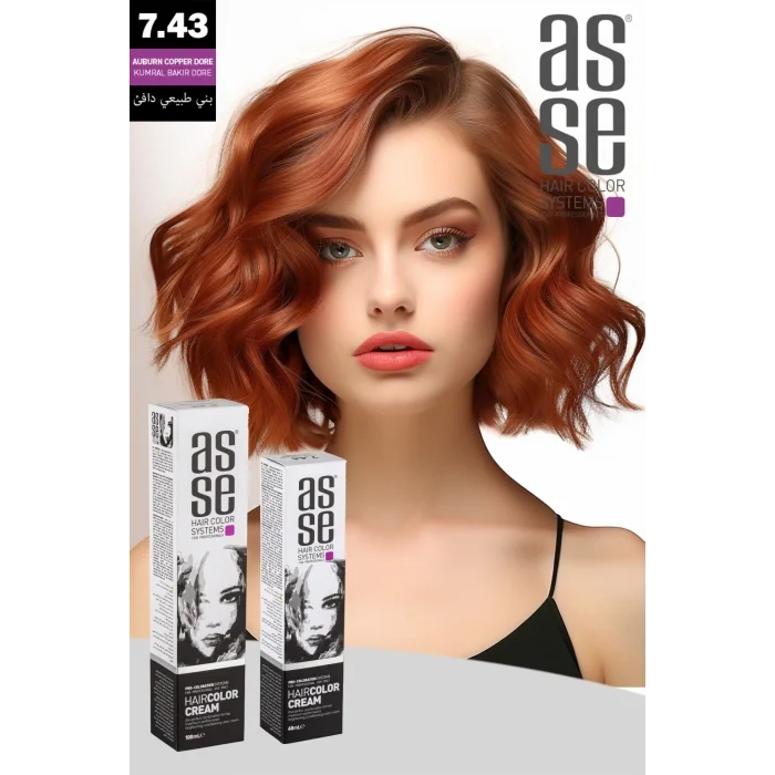 Asse Krem Tüp Boya 60 ml Profesyonel Saç Boyası – 7.43