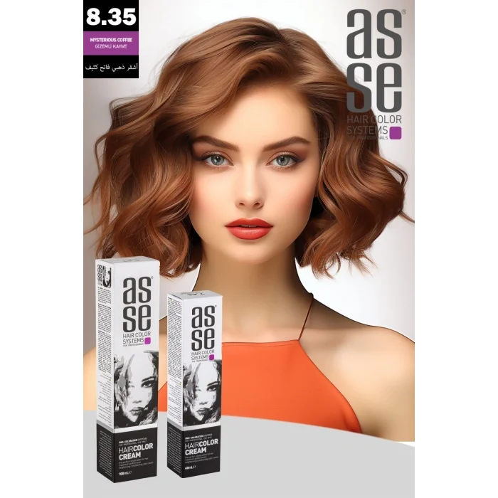 Asse Krem Tüp Boya 60 ml Profesyonel Saç Boyası – 8.35