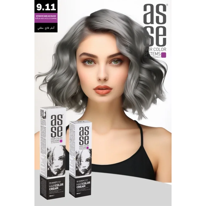 Asse Krem Tüp Boya 60 ml Profesyonel Saç Boyası – 9.11