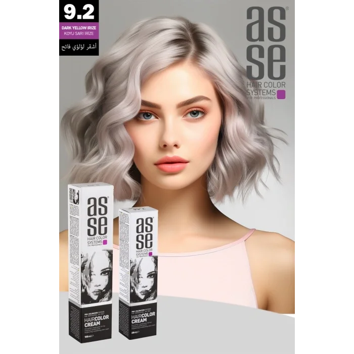 Asse Krem Tüp Boya 60 ml Profesyonel Saç Boyası – 9.2