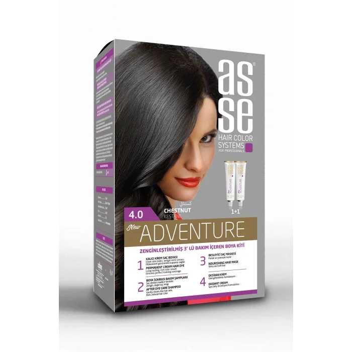 Asse Saç Boya Seti 50 + 50 ml – 4.0
