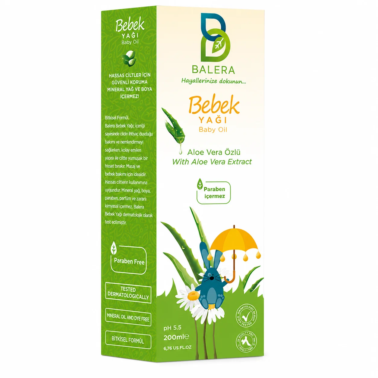 Balera Aloe Vera Özlü Bebek Yağı 200 ml