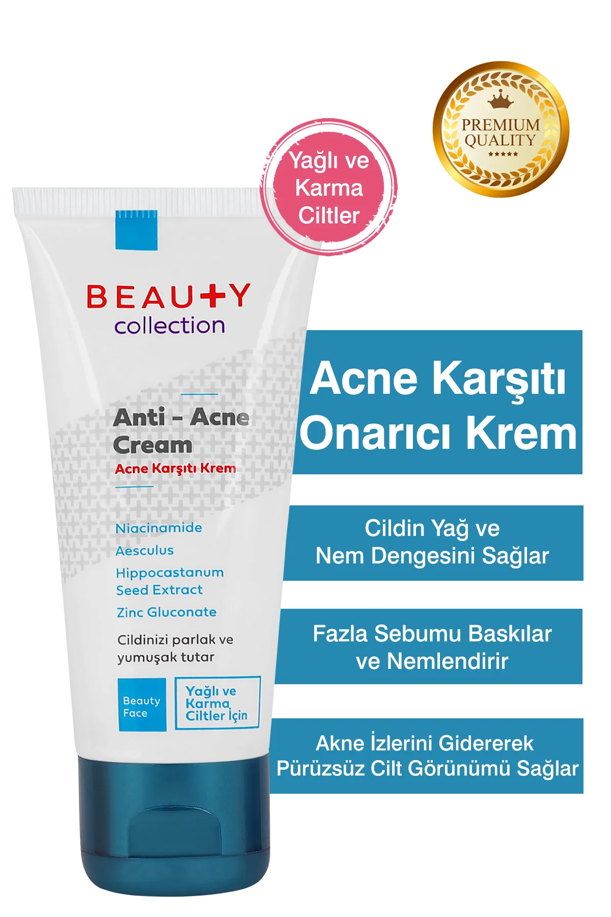 Beauty Collection Yüz Bakım Kremi – Akne Karşıtı Gündüz Kremi