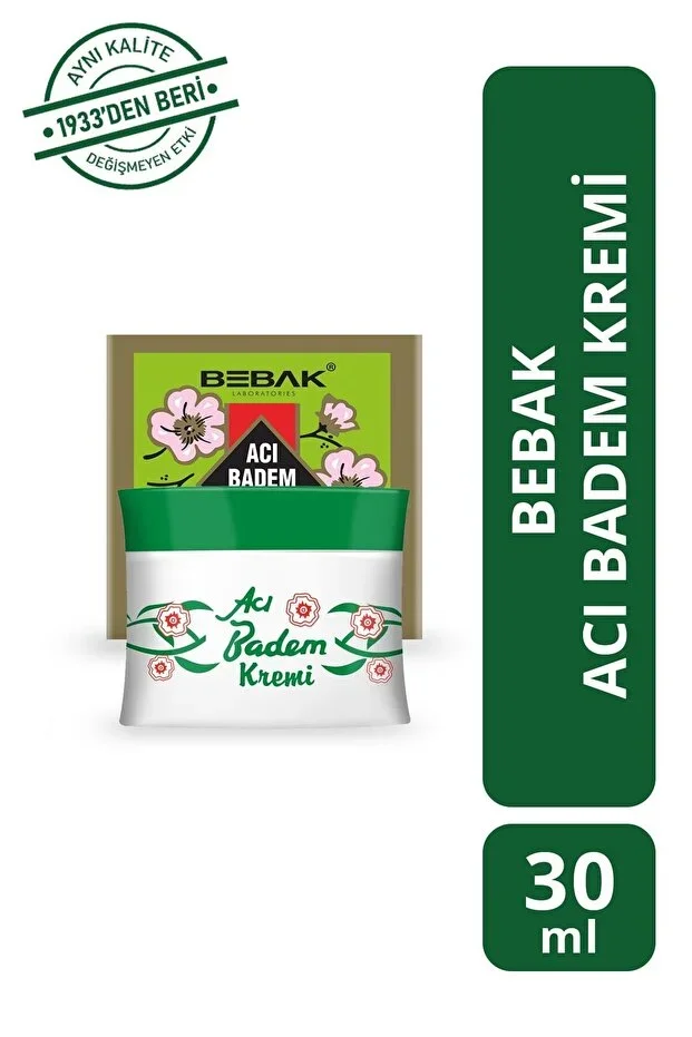Bebak Acı Badem Kremi Kavanoz 30 ml