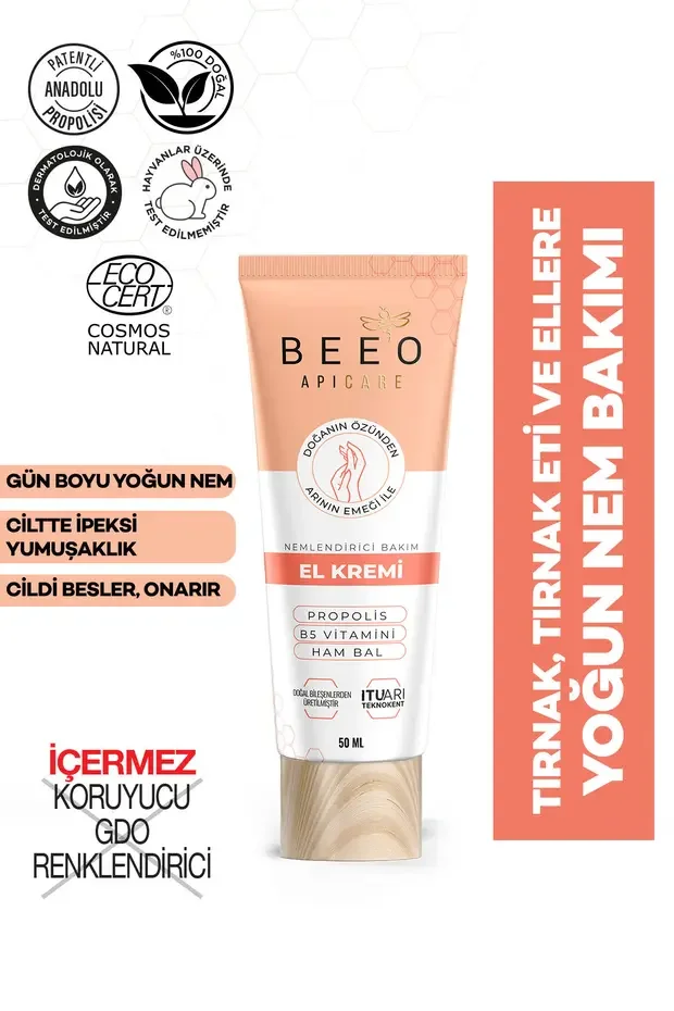 Bee'O Nemlendirici Ballı El Kremi 50 ml