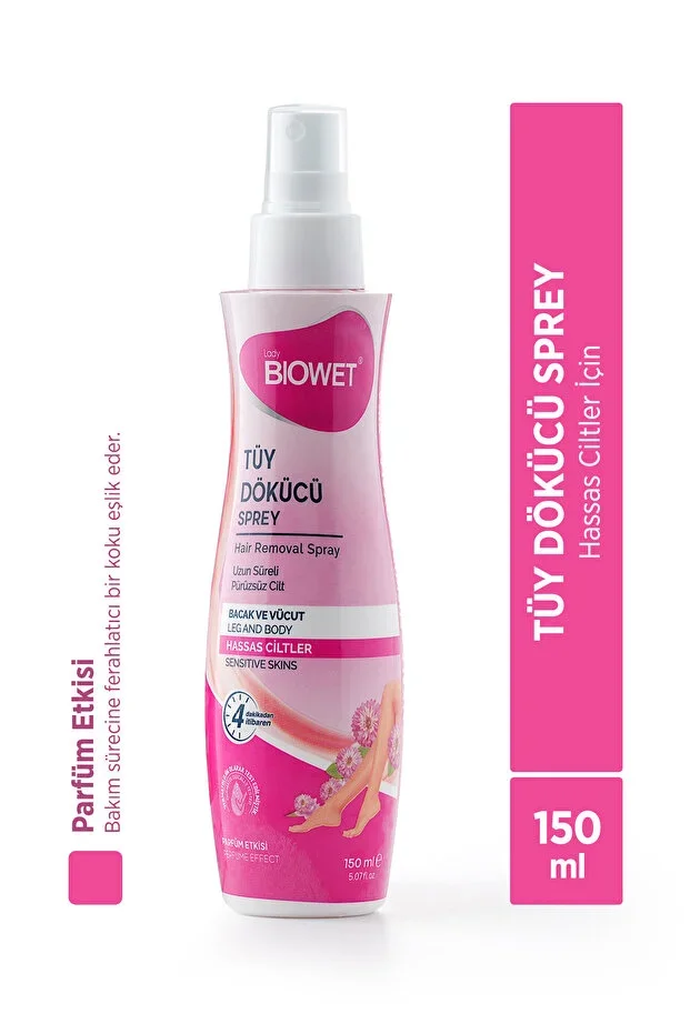 Biowet Parfüm Etkili Tüy Dökücü Sprey 150 ml – Hassas Ciltler için