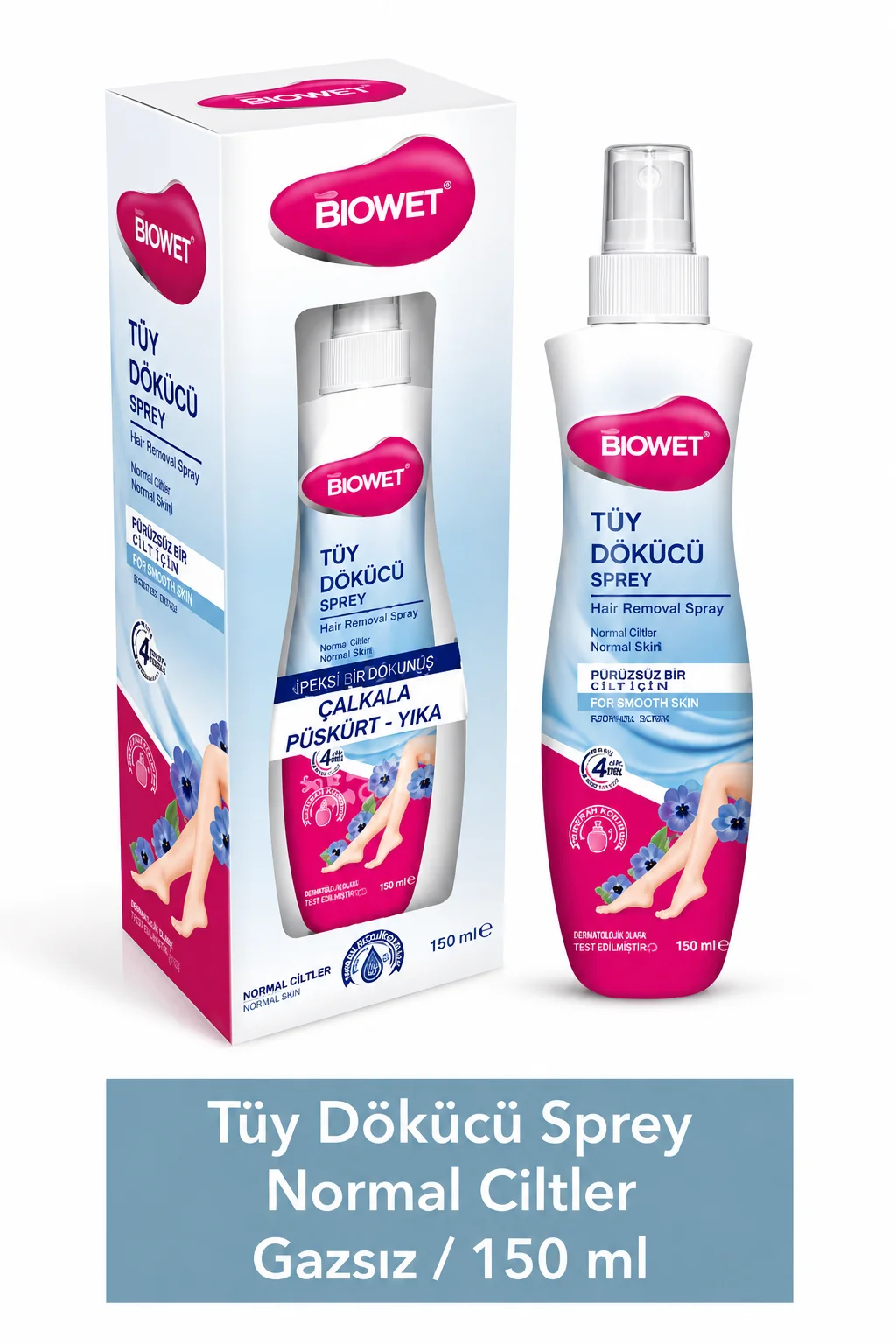 Biowet Parfüm Etkili Tüy Dökücü Sprey 150 ml – Normal Ciltler için