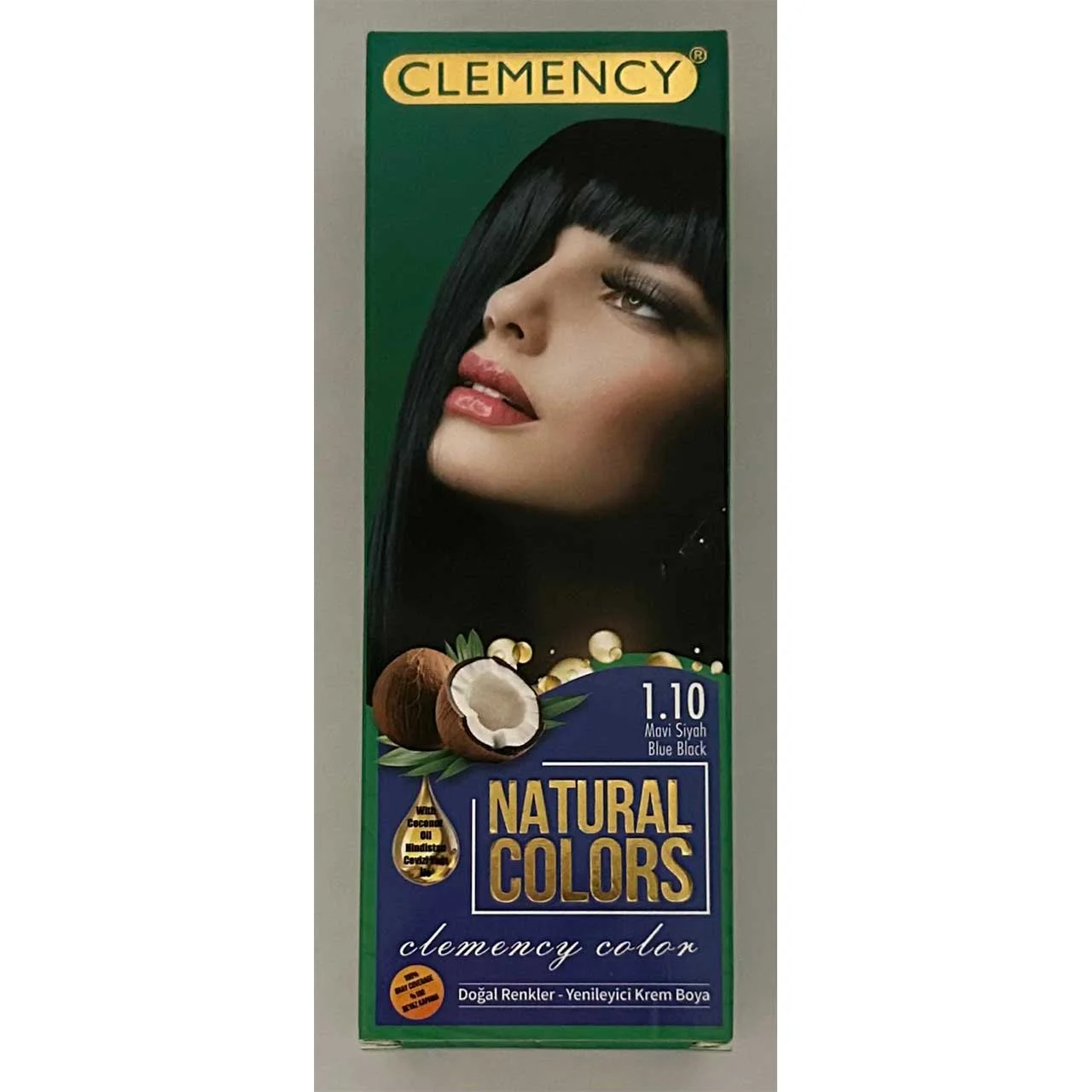 Clemency Natural Colours Saç Boyası Seti – 1.10 Mavi Siyah