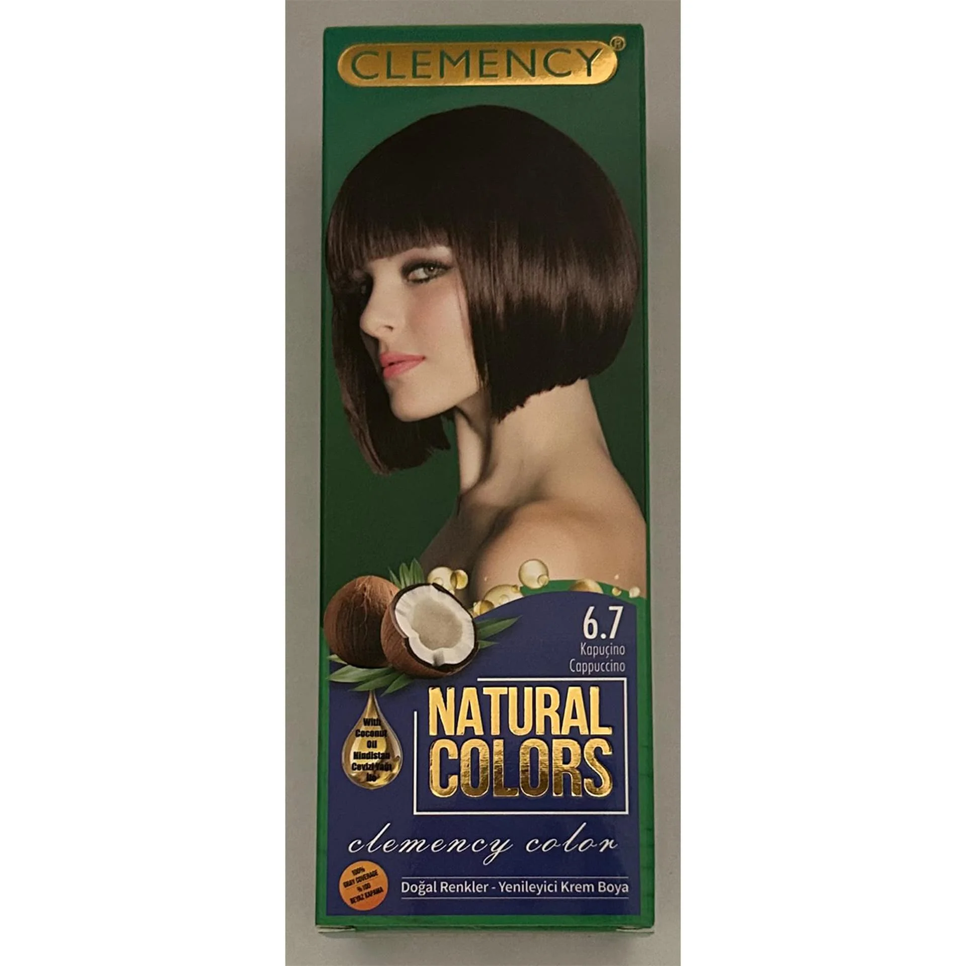 Clemency Natural Colours Saç Boyası Seti – 6.7 Kapuçino