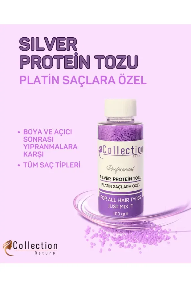 Collection Natural Protein Tozu 100 G – Platin Saçlara Özel
