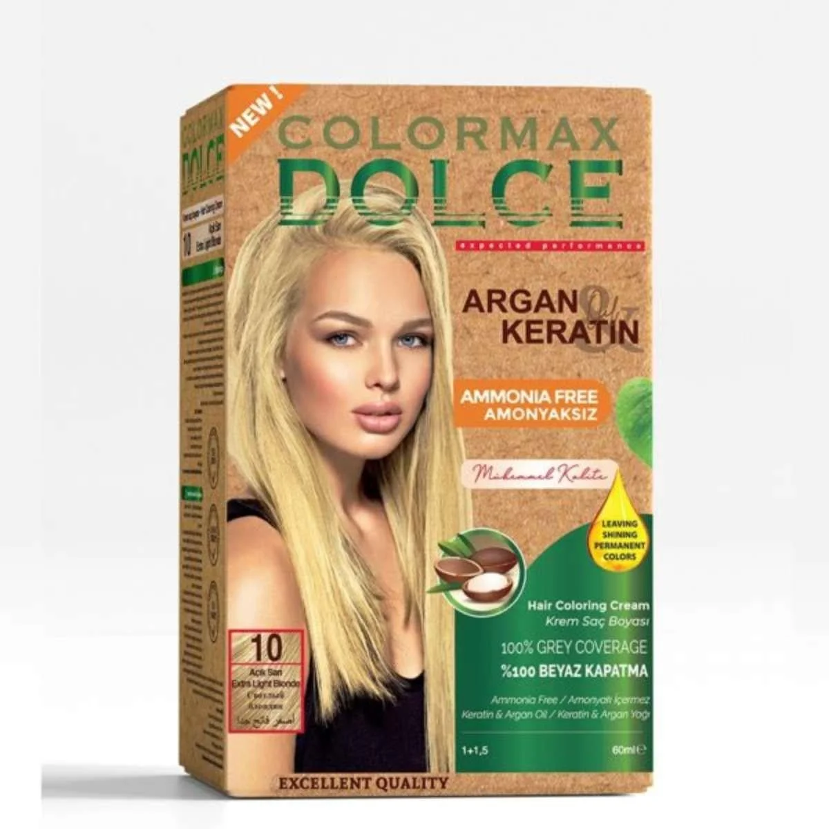 Colormax Dolce Amonyaksız, Doğal Set Boya – 10 Açık Sarı