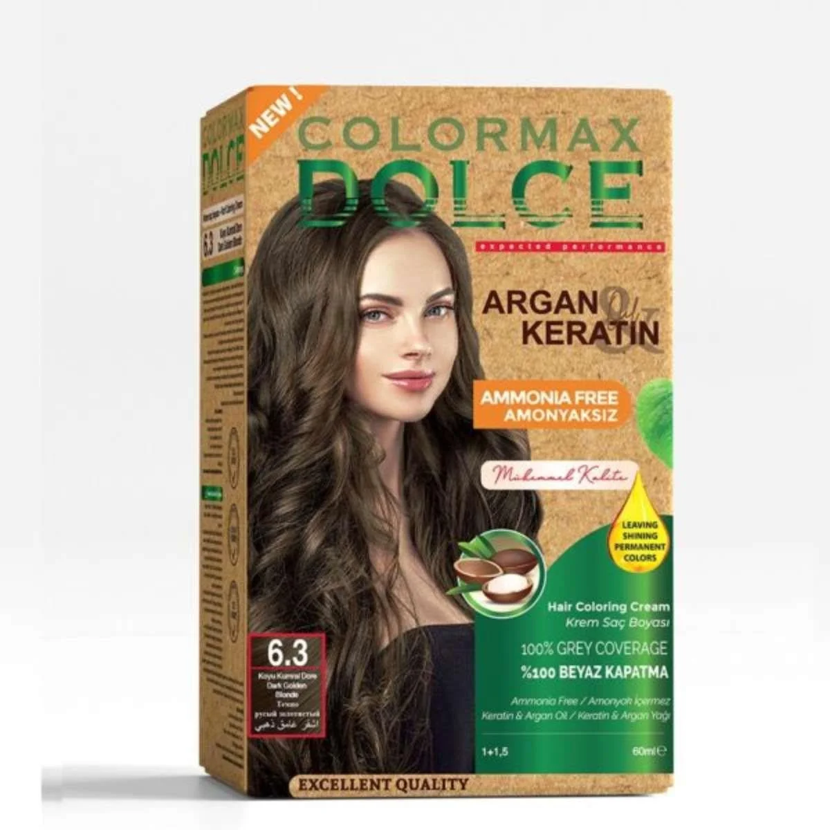 Colormax Dolce Amonyaksız, Doğal Set Boya – 6.3 Koyu Kumral Dore