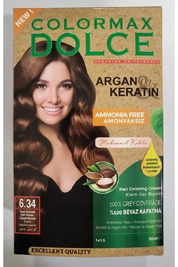 Colormax Dolce Amonyaksız, Doğal Set Boya – 6.34 Koyu Karamel