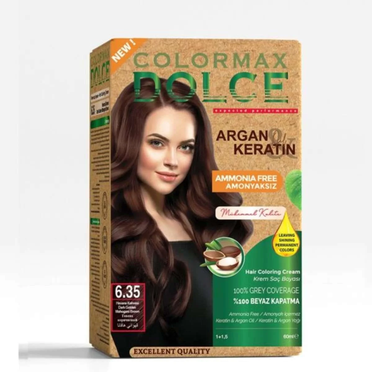 Colormax Dolce Amonyaksız, Doğal Set Boya – 6.35 Havana Kahvesi
