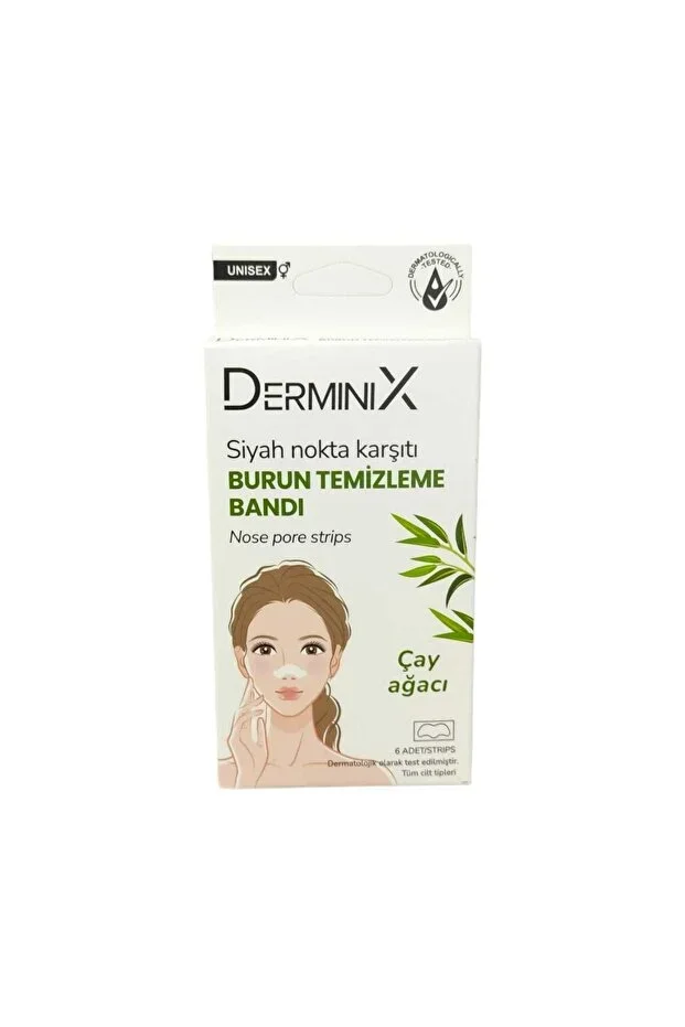 Derminix Siyah Nokta Karşıtı Burun Bandı – Çay Ağacı