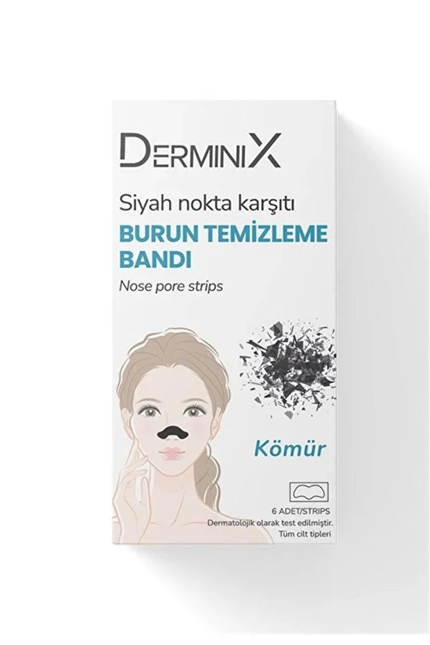 Derminix Siyah Nokta Karşıtı Burun Bandı – Kömür
