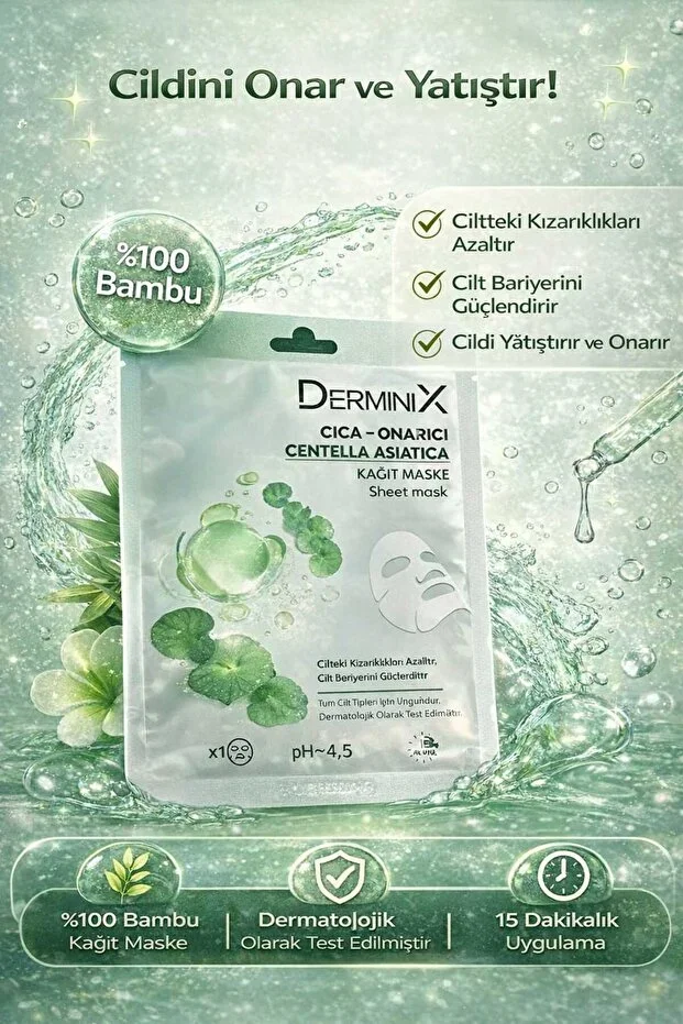 Derminix Yüz Bakım Kağıt Maske – Centella Asiatica