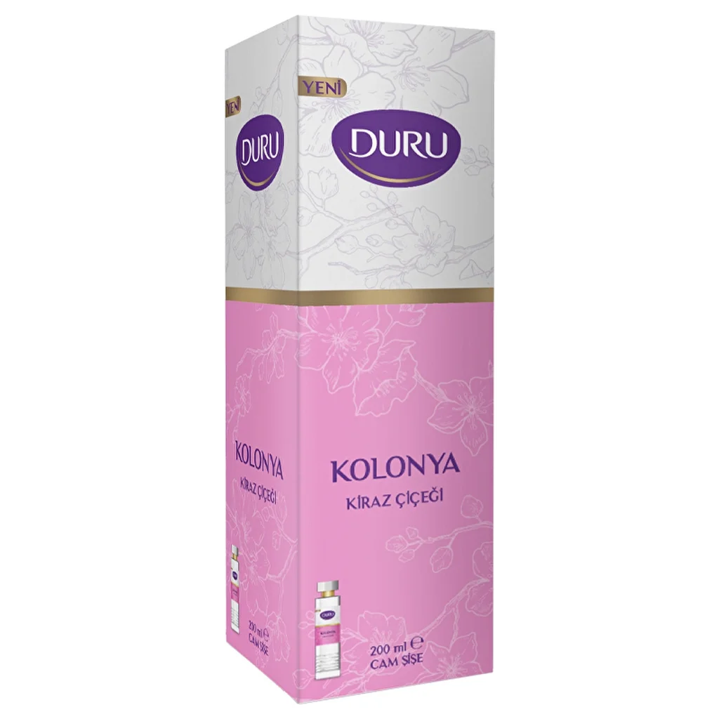 Duru Kolonya Cam Şişe 200 ml – Kiraz Çiçeği