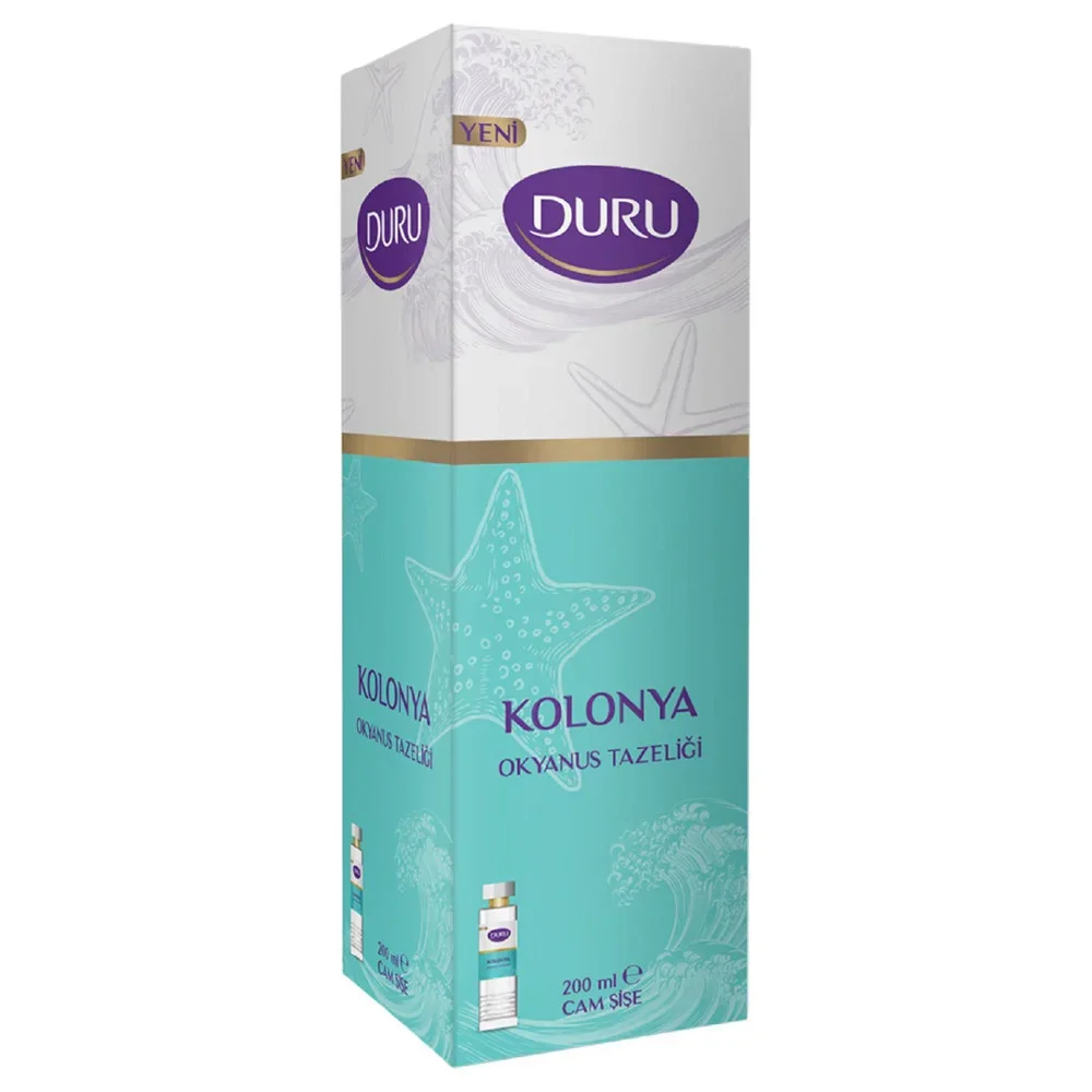 Duru Kolonya Cam Şişe 200 ml – Okyanus Tazeliği