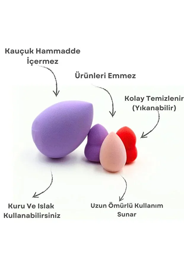 Dvl Makyaj Süngeri 4'Lü Set
