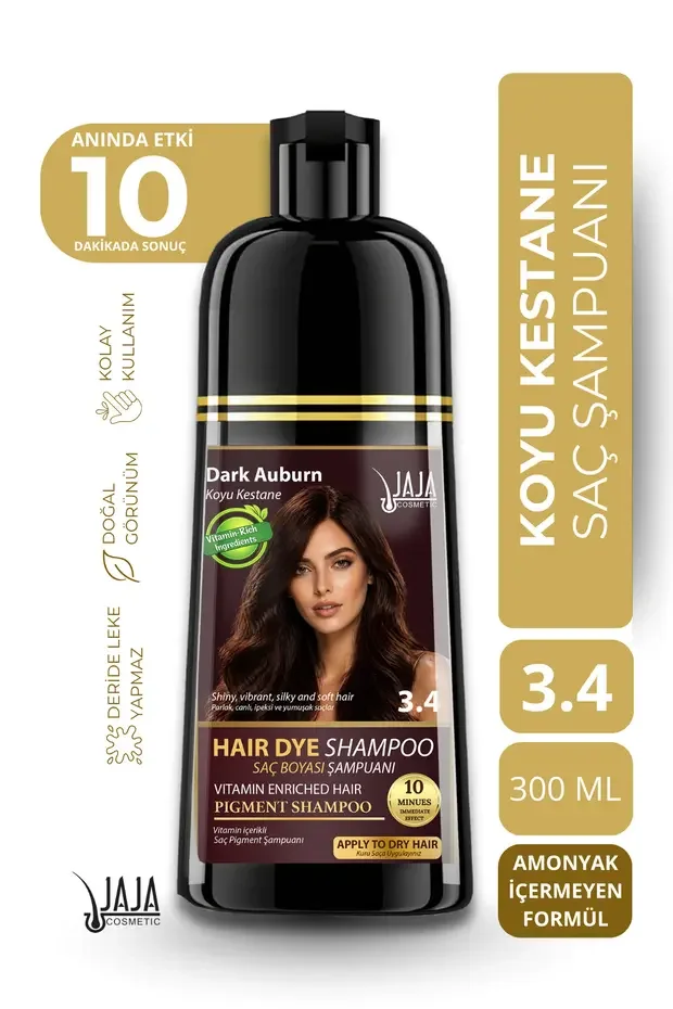 Jaja Saç Pigment Şampuanı 300 ml – 3.4 Koyu Kestane