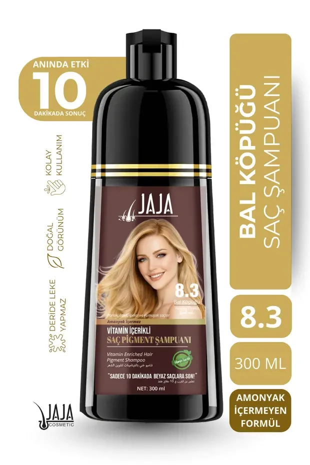 Jaja Saç Pigment Şampuanı 300 ml – 8.3 Bal Köpüğü
