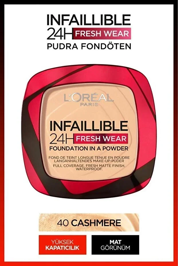 L'Oreal Paris L'Oreal 24h Fresh Wear Powder 9 gr – 40 Cashmere
