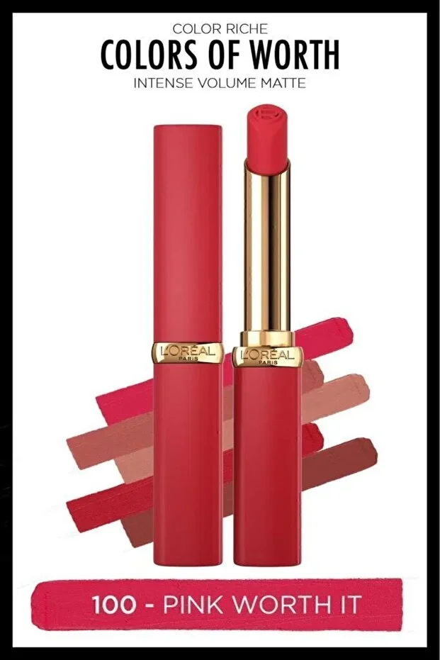 L'Oreal Paris L'Oreal Color Riche İntense Matte Ruj – 100 Pink Worth İt