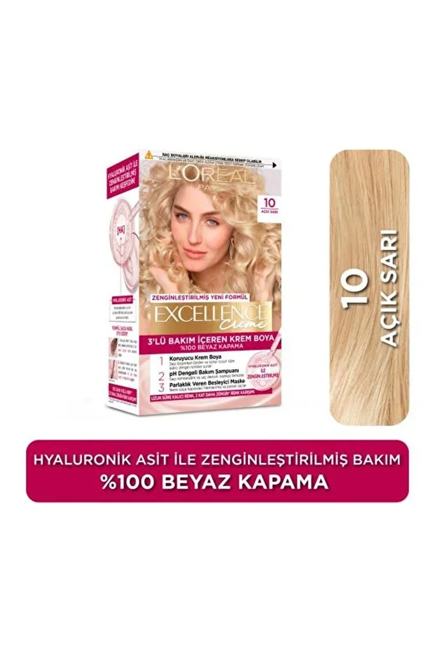 L'Oreal Paris L'Oreal Excellence Cool Creme Saç Boyası – 10 Açık Sarı