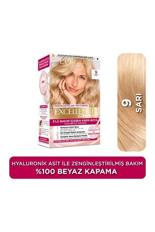 L'Oreal Paris L'Oreal Excellence Cool Creme Saç Boyası – 9 Sarı