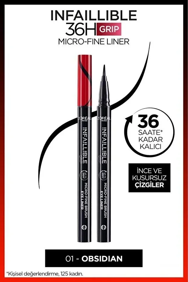 L'Oreal Paris L'Oreal İnfaillible 36h Micro Eyeliner – 01 Obsidian - Siyah