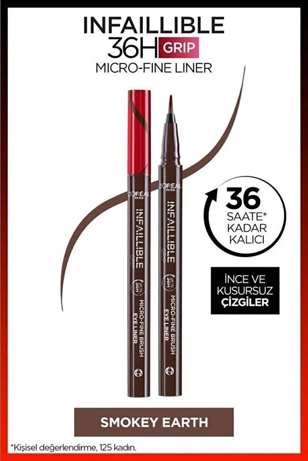 L'Oreal Paris L'Oreal İnfaillible 36h Micro Eyeliner – 02 Smokey Earth