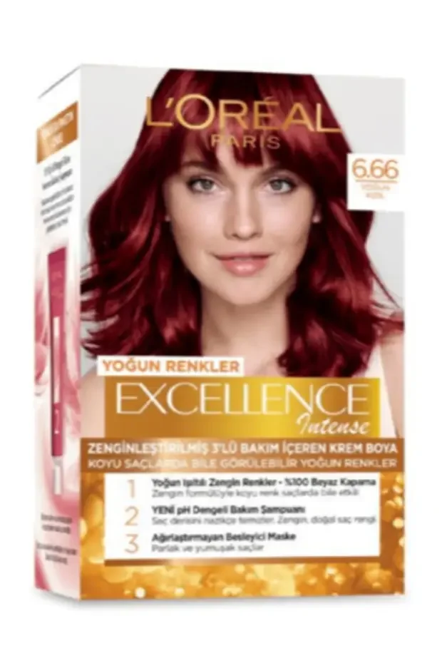 L'Oreal Paris Excellence Saç Boyası – 6.66 Yoğun Kızıl