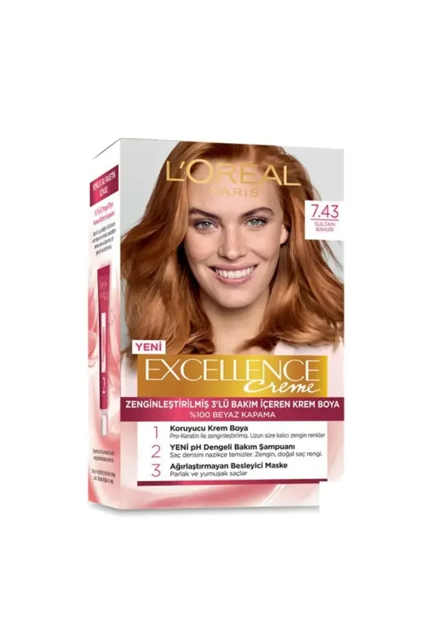 L'Oreal Paris Excellence Saç Boyası – 7.43 Sultan Bakırı