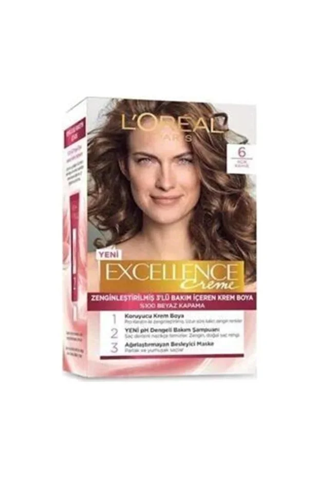 L'Oreal Paris Excellence Saç Boyası – Açık Kahve No 6