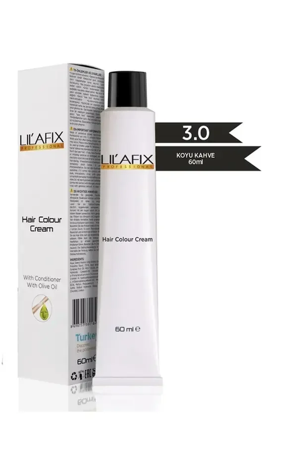 Lilafix Krem Profesyonel Tüp Saç Boyası 60ml – 3.0 Koyu Kahve