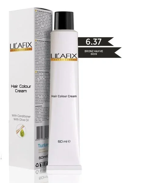 Lilafix Krem Profesyonel Tüp Saç Boyası 60ml – 6.37 Bronz Kahve