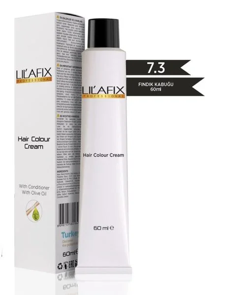 Lilafix Krem Profesyonel Tüp Saç Boyası 60ml – 7.3 Fındık Kabuğu