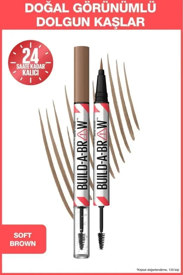 Maybelline Build A Brow 2in1 Kaş Kalemi ve Jeli – Soft Brown